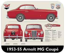 Arnolt MG Coupe 1953-55 Place Mat, Small
